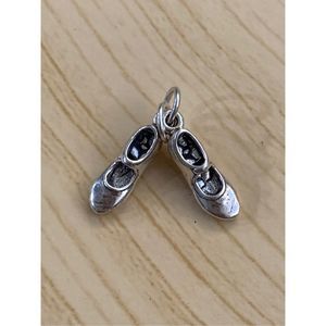 .925 Tap Dance Shoes Sterling Silver Jewelry Charm #dancer